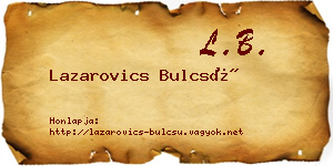 Lazarovics Bulcsú névjegykártya